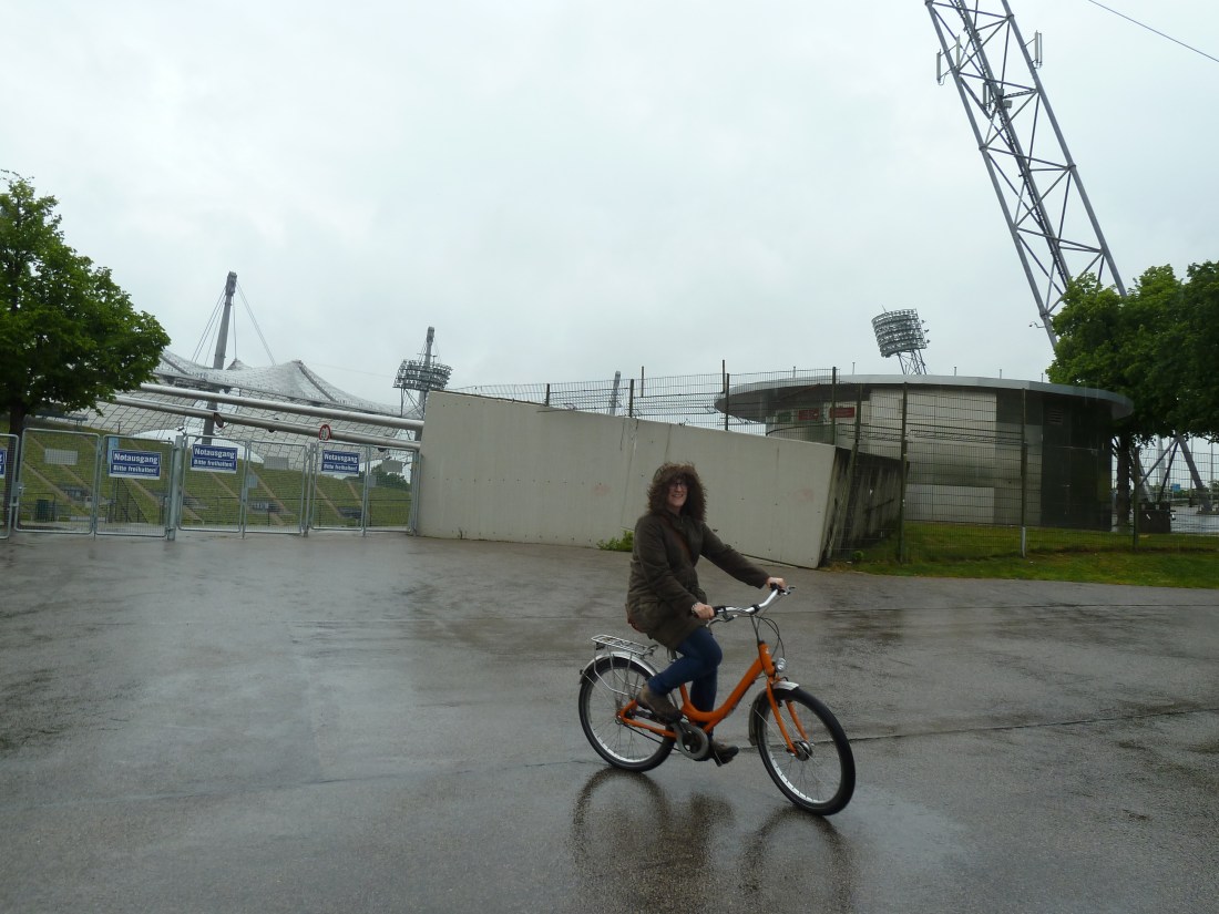 In front of Munich's Olympic Stadium